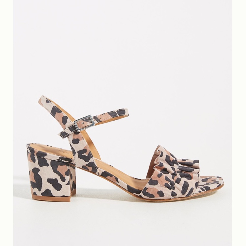 Anthropologie Emma Go Ruffled Block Heels